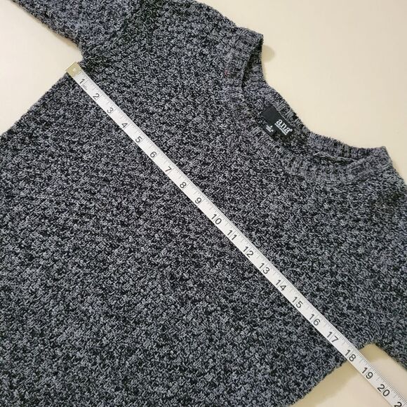 a.n.a. Women's Black Marled Crewneck Long Sleeve Pullover Sweater - Picture 3 of 10